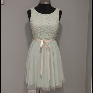 Mint green summer dress